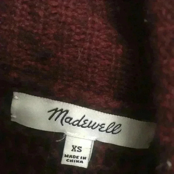 Madewell‎ chunky burgundy purple turtleneck sweater XS - Picture 5 of 7